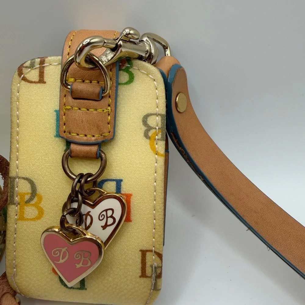 Dooney & Bourke It Bag Multi-Color DB Monogram Belt Loop Cell Phone Case Pouch